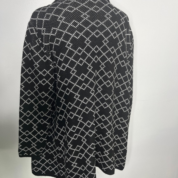 Ana Couture Black Printed Open Cardigan Size Large - Picture 10 of 13